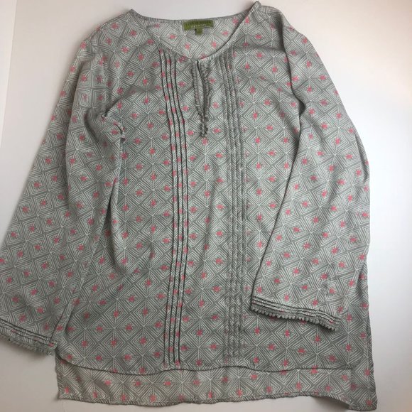 Sigrid Olsen Tunic Size L Patterned Tunic - Picture 3 of 4